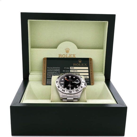 Rolex 42 Oyster Perpetual Explorer II Automatic Watch Stainless Steel